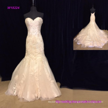 Schatz Backless Lace Meerjungfrau Hochzeitskleid